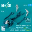 ResKit Driver & airmen (1960+) (3 pcs) (MJ-4 Jammer (MHU-83 B/E) Early lift truck for RSK72-0006 & for RSK72-0007) (scene 2) (3D Printed)
