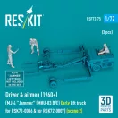 ResKit Driver & airmen (1960+) (3 pcs) (MJ-4 Jammer (MHU-83 B/E) Early lift truck for RSK72-0006 & for RSK72-0007) (scene 2) (3D Printed)