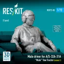 ResKit Male driver for A/S-32A-31A Mule Tow Tractor (scene 1) (1 pcs) (3D Printed)