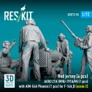 ResKit Red jersey (4 pcs) AERO 21A (MHU-191A/M) (1 pcs) with AIM-54A Phoenix (1 pcs) for F-14A,B (scene 2) (3D Printed)