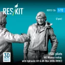 ResKit USAF pilots (2pcs) & M1 Weaver Hydraulic bomb lift & AN-M64 500lb (WW2) (3D Printed)