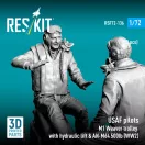 ResKit USAF pilots (2pcs) & M1 Weaver Hydraulic bomb lift & AN-M64 500lb (WW2) (3D Printed)
