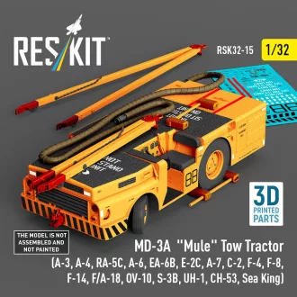   ResKit MD-3A Mule Tow Tractor (A-3, A-4, RA-5C, A-6, EA-6B, E-2C, A-7, C-2, F-4, F-8, F-14, F/A-18, OV-10, S-3B, UH-1, CH-53, Sea King) (3D Printed model kit)
