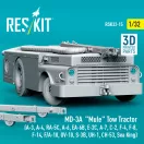 ResKit MD-3A Mule Tow Tractor (A-3, A-4, RA-5C, A-6, EA-6B, E-2C, A-7, C-2, F-4, F-8, F-14, F/A-18, OV-10, S-3B, UH-1, CH-53, Sea King) (3D Printed model kit)