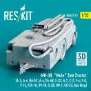 ResKit MD-3B Mule Tow Tractor (A-3, A-4, RA-5C, A-6, EA-6B, E-2C, A-7, C-2, F-4, F-8, F-14, F/A-18, OV-10, S-3B, UH-1, CH-53, Sea King) (3D Printed model kit)