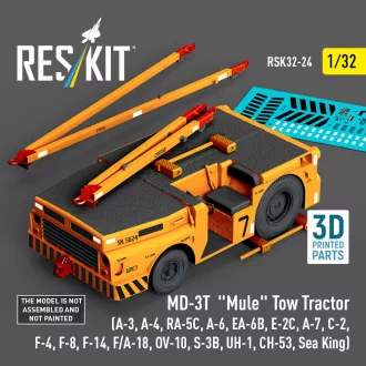   ResKit MD-3T Mule Tow Tractor (A-3, A-4, RA-5C, A-6, EA-6B, E-2C, A-7, C-2, F-4, F-8, F-14, F/A-18, OV-10, S-3B, UH-1, CH-53, Sea King) (3D Printed model kit)