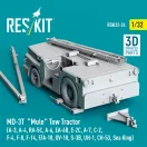 ResKit MD-3T Mule Tow Tractor (A-3, A-4, RA-5C, A-6, EA-6B, E-2C, A-7, C-2, F-4, F-8, F-14, F/A-18, OV-10, S-3B, UH-1, CH-53, Sea King) (3D Printed model kit)