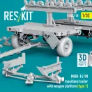 ResKit MHU-141M munitions trailer with weapon platform (type 1) (3D Printed model kit)