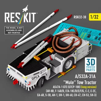   ResKit A/S32A-31A Mule Tow Tractor AS47A-1 GTE (GTCP-100) (long version) (AV-8B, F-14B/D, F/A-18C/D/E/F/G, C-2, E-2?, EA-6B, S-3B, AH-1, UH-1, UH-60, CH-47, CH-53, SH-3) (3D Printed model kit)