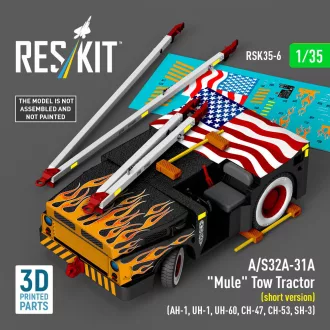   ResKit A/S32A-31A Mule Tow Tractor (short version) (AH-1, UH-1, UH-60, CH-47, CH-53, SH-3) (3D Printed model kit)