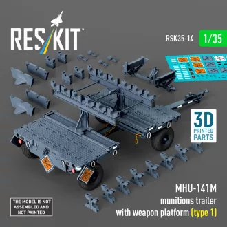   ResKit MHU-141M munitions trailer with weapon platform (type 1) (3D Printed model kit)