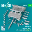 ResKit MHU-141M munitions trailer with weapon platform (type 1) (3D Printed model kit)