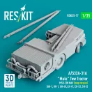 ResKit A/S32A-31A Mule Tow Tractor MSU-200 NAV (long version) (AH-1, UH-1, UH-60, CH-47, CH-53, SH-3) (3D Printed model kit)