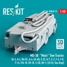 ResKit MD-3B Mule Tow Tractor (A-3, A-4, RA-5C, A-6, EA-6B, E-2C, A-7, C-2, F-4, F-8, F-14, F/A-18, OV-10, S-3B, UH-1, CH-53, Sea King) (3D Printed model kit)