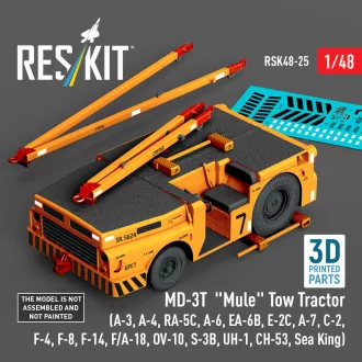   ResKit MD-3T Mule Tow Tractor (A-3, A-4, RA-5C, A-6, EA-6B, E-2C, A-7, C-2, F-4, F-8, F-14, F/A-18, OV-10, S-3B, UH-1, CH-53, Sea King) (3D Printed model kit)