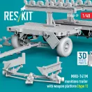 ResKit MHU-141M munitions trailer with weapon platform (type 1) (3D Printed model kit)