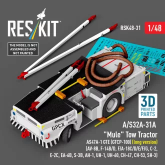   ResKit A/S32A-31A Mule Tow Tractor AS47A-1 GTE (GTCP-100) (long version) (AV-8B, F-14B/D, F/A-18C/D/E/F/G, C-2, E-2?, EA-6B, S-3B, AH-1, UH-1, UH-60, CH-47, CH-53, SH-3) (3D Printed model kit)