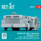 ResKit A/S32A-31A Mule Tow Tractor MSU-200 NAV (long version) (AV-8B, F-14B/D, F/A-18C/D/E/F/G, C-2, E-2?, EA-6B, S-3B, AH-1, UH-1, UH-60, CH-47, CH-53, SH-3) (3D Printed model kit)