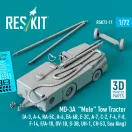 ResKit MD-3A Mule Tow Tractor (A-3, A-4, RA-5C, A-6, EA-6B, E-2C, A-7, C-2, F-4, F-8, F-14, F/A-18, OV-10, S-3B, UH-1, CH-53, Sea King) (3D Printed model kit)