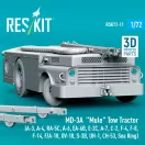 ResKit MD-3A Mule Tow Tractor (A-3, A-4, RA-5C, A-6, EA-6B, E-2C, A-7, C-2, F-4, F-8, F-14, F/A-18, OV-10, S-3B, UH-1, CH-53, Sea King) (3D Printed model kit)