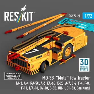   ResKit MD-3B Mule Tow Tractor (A-3, A-4, RA-5C, A-6, EA-6B, E-2C, A-7, C-2, F-4, F-8, F-14, F/A-18, OV-10, S-3B, UH-1, CH-53, Sea King) (3D Printed model kit)