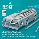 ResKit MD-3? Mule Tow Tractor (A-3, A-4, RA-5C, A-6, EA-6B, E-2C, A-7, C-2, F-4, F-8, F-14, F/A-18, OV-10, S-3B, UH-1, CH-53, Sea King) (3D Printed model kit)