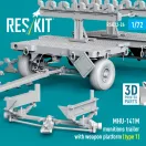 ResKit MHU-141M munitions trailer with weapon platform (type 1) (3D Printed model kit)