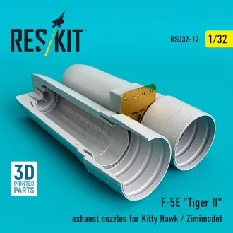   ResKit F-5E Tiger II exhaust nozzles for Kitty Hawk / Zimimodel (3D Printed)