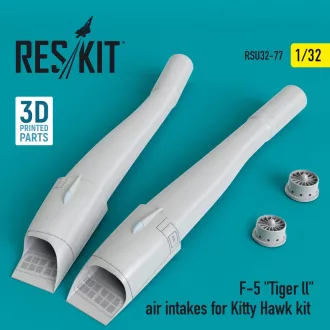   ResKit F-5 Tiger ll air intakes for Kitty Hawk kit (3D Printed)