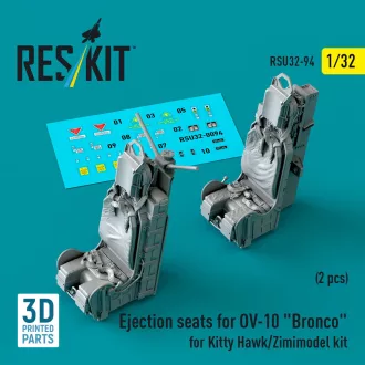   ResKit Ejection seats for OV-10 Bronco (2 pcs) for Kitty Hawk/Zimimodel kit (3D Printed)