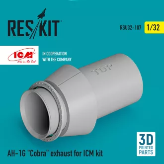ResKit AH-1G Cobra exhaust for ICM kit (3D Printed)
