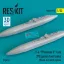 ResKit F-4 Phantom II late 370 gallon fuel tanks (Royal Jet) with pylons (2 pcs) (3D Printed)