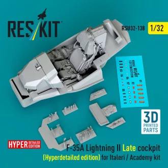   ResKit F-35A Lightning II Late cockpit (Hyperdetailed edition) for Italeri / Academy kit (3D Printed)