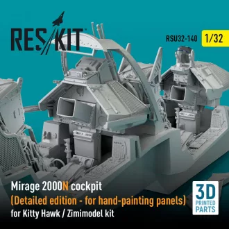   ResKit Mirage 2000N cockpit (Detailed edition) for Kitty Hawk / Zimimodel kit (3D Printed)