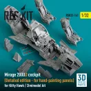 ResKit Mirage 2000D cockpit (Detailed edition) for Kitty Hawk / Zimimodel kit (3D Printed)