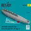 ResKit 300 Gallon centerline fuel tank with pylon for F-16 (A/B/C/D/E/F/I) (type 1) (1 pcs) (3D Printed)