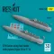 ResKit 370 Gallon wing fuel tanks with pylons (type 2) for F-16 (A/B/C/D/E/F/I) (2 pcs) (3D Printed)