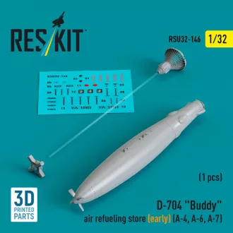   ResKit D-704 Buddy air refueling store (early) (1 pcs) (A-4, A-6, A-7) (3D Printed)