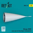 ResKit Mirage 2000C nose cone for Kitty Hawk / Zimimodel kit (3D Printed)