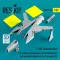 ResKit F-105 Thunderchief air intakes, landing gears with wheels bays and weighted wheels set for Trumpeter kit (3D Printed)