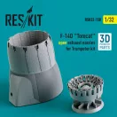 ResKit F-14D Tomcat open exhaust nozzles for Trumpeter kit (3D Printed)
