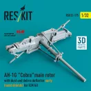 ResKit AH-1G Cobra main rotor with dust and debris deflector (sand shields) early version for ICM kit (3D Printed)