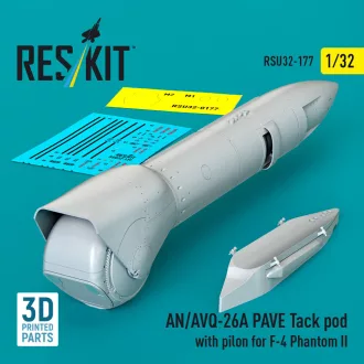   ResKit AN/AVQ-26A PAVE Tack pod with pilon for F-4 Phantom II (3D Printed)