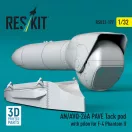 ResKit AN/AVQ-26A PAVE Tack pod with pilon for F-4 Phantom II (3D Printed)