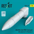 ResKit AN/AVQ-26A PAVE Tack pod with pilon for F-4 Phantom II (3D Printed)