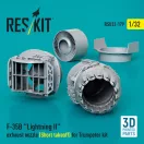 ResKit F-35B Lightning II exhaust nozzle (Short takeoff) for Trumpeter kit (3D printed)