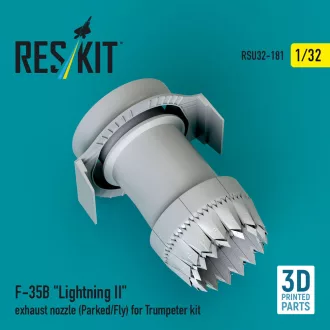   ResKit F-35B Lightning II exhaust nozzle (Parked/Fly) for Trumpeter kit (3D printed)