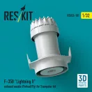 ResKit F-35B Lightning II exhaust nozzle (Parked/Fly) for Trumpeter kit (3D printed)