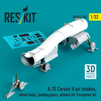   ResKit A-7E Corsair II air intakes, wheel bays, landing gears, wheels for Trumpeter kit (3D Printed)