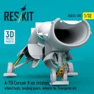 ResKit A-7D Corsair II air intakes, wheel bays, landing gears, wheels for Trumpeter kit (3D Printed)